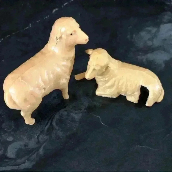 Vintage 50s 60s Art Plastic Nativity set made in Hong Kong. Complete 18-pc set - Picture 9 of 13